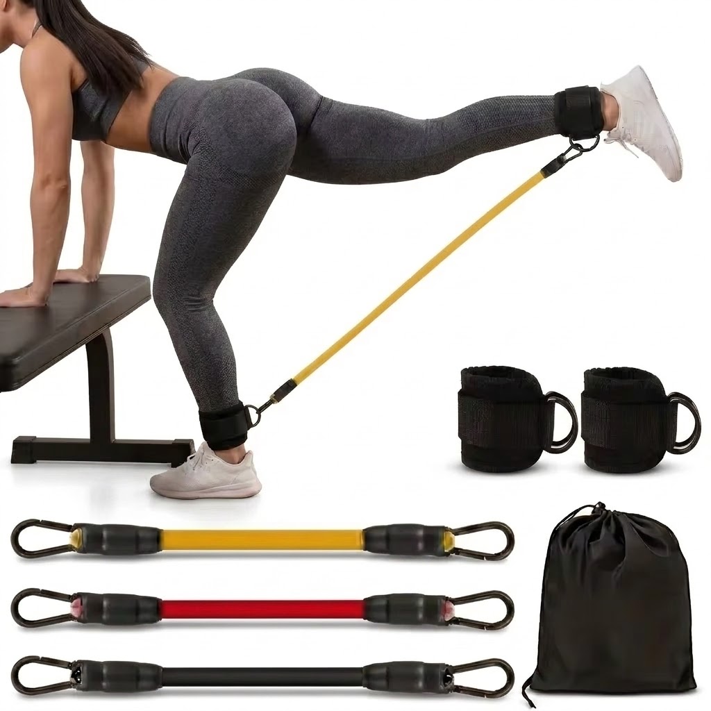 Yoga Fitness Resistance Band - 5 Parçalı Ayak Bileği Direnç Bandı