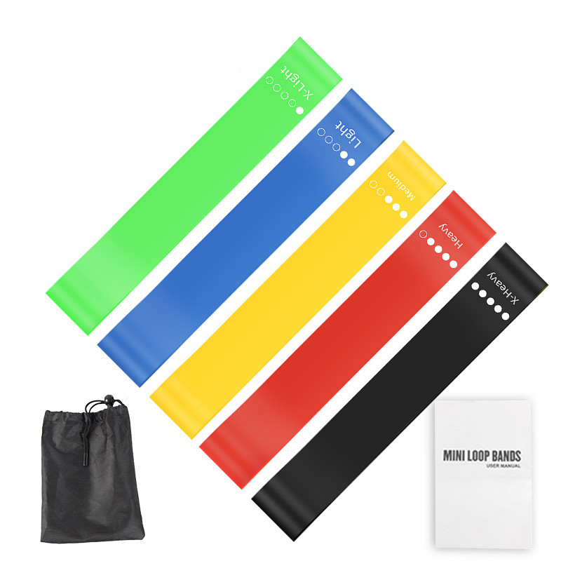 Yoga Fitness Resistance Band - 5 adet TPE direnç bantları seti