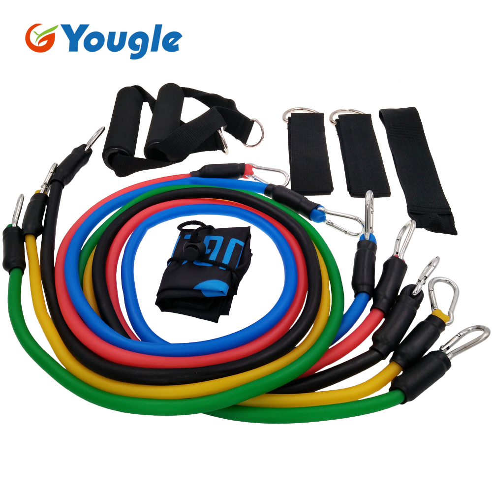 Yoga Fitness Resistance Band - YOUGLE 11 adet/takım çekme halatı spor